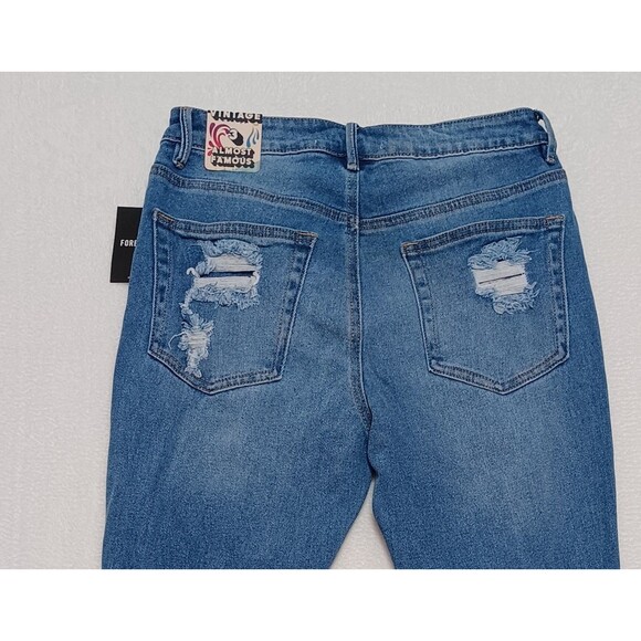 Almost Famous Vintage Ankle Women's Distressed High-Rise Jeans Size 3 - Picture 3 of 12